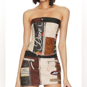 Jaded London Daytona Vegan Leather Corset Top